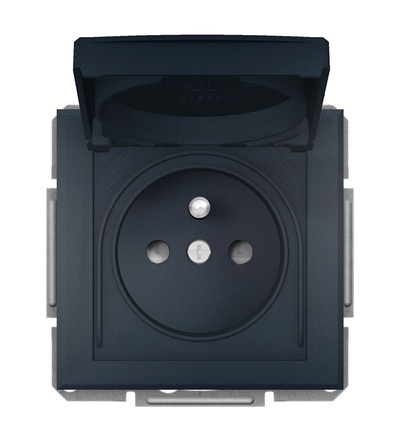 EPH2800671 Zásuvka 2P+PE, clonky, IP44, antracit, Schneider electric