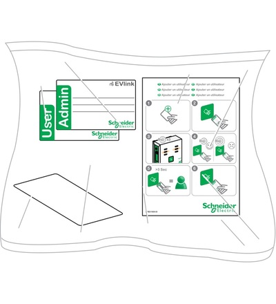 EVP1BNS sada 10 RFID karet, Schneider Electric