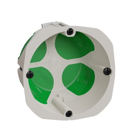 IMT35032 Vzduchotěsná instalační krabice do dutých stěn, ?67x47mm, zelená, Schneider Electric