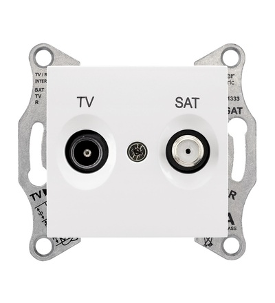 SDN3401221 Zásuvka TV/SAT průběžná 8dB, polar, Schneider Electric