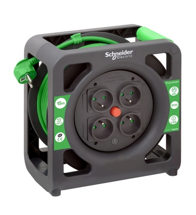 IMT33139 Prodlužovací kabel na bubnu 15m PVC 3G1.5 IP20, kompakt, Schneider Electric