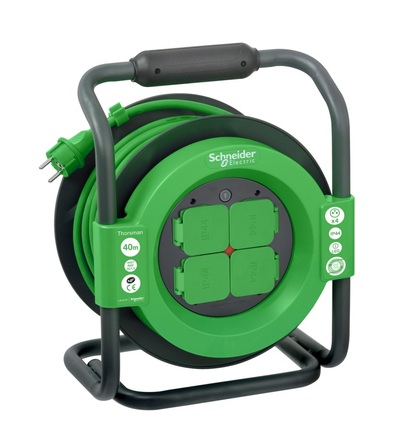 IMT33161 Prodlužovací gumový kabel na bubnu s pevným středem 40m 3G1.5 IP44, profi, Schneider Electric