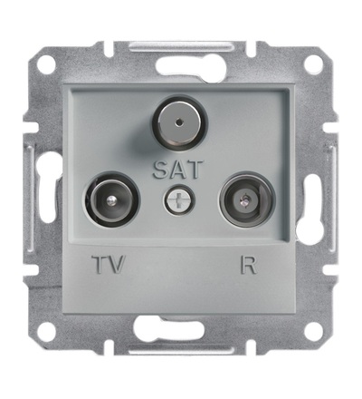 EPH3500261 Zásuvka TV-R-SAT, průběžná, alu, Schneider electric