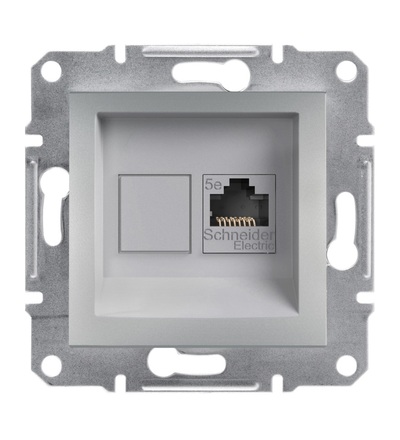 EPH4300161 Zásuvka datová RJ45, kat.5e UTP, alu, Schneider electric