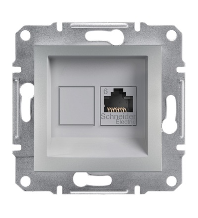 EPH4700161 Zásuvka datová RJ45, kat.6 UTP, alu, Schneider electric