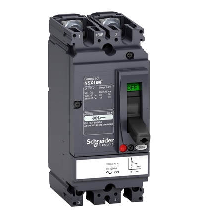 LV438699 NSX160F 125A 2P 36kA AC/DC, Schneider Electric