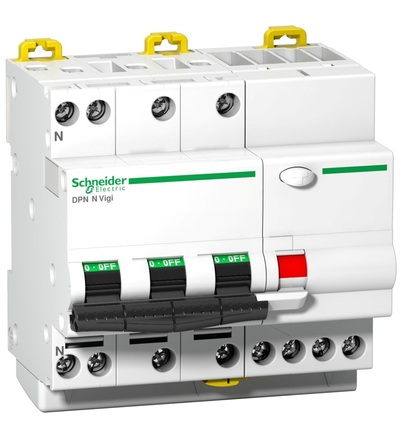 A9D32732 ACTI 9 DPN N VIGI 3PN 32A C 6kA 30mA, Schneider Electric