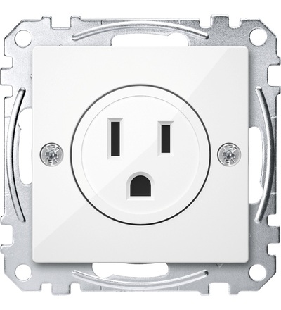 MEG2151-0319 Zásuvka USA standard 15 A, 125 V, 2-pole + E, polar, Schneider Electric
