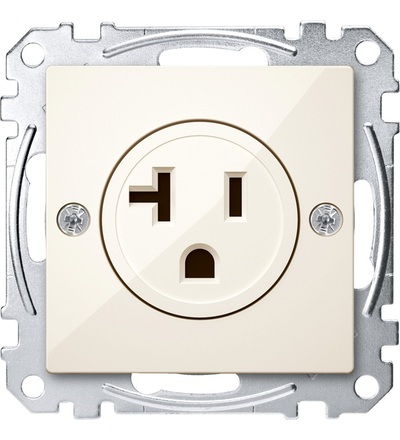 MEG2156-0344 Zásuvka USA standard 20A, 125 V, 2-pole + E, white cream, Schneider Electric