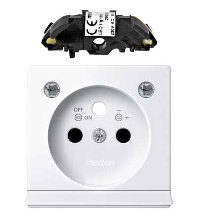 MEG2534-0319 Centrální deska se světelným prostupem a osvětl. modulem, Schneider Electric
