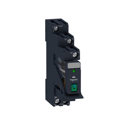 RXG12BDPV Relé Zelio + patice, 1V /Z, 10A, 24VDC, test, Schneider electric