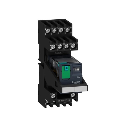 RXM4AB2BDPVM Relé, 4 V/Z, 6A, 24 VDC, Schneider electric