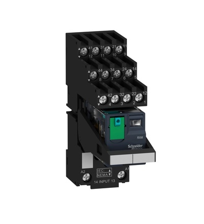 RXM4AB2BDPVS Relé, 4 V/Z, 6A, 24 VDC, Schneider electric