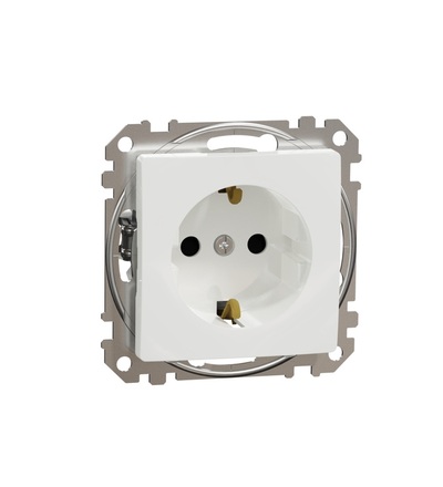 SDD111022 Zásuvka 230V 16A SCHUKO, Bílá, Schneider electric