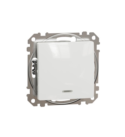 SDD111101L Spínač jednopólový ř.1 orientační kontrolka, Bílá, Schneider electric
