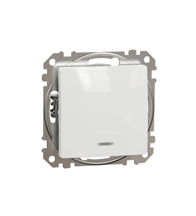 SDD111101N Spínač jednopólový ř.1 signalizační kontrolka, Bílá, Schneider electric