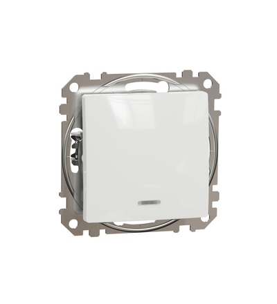 SDD111107L Přepínač křížový ř.7 orientační kontrolka, Bílá, Schneider electric
