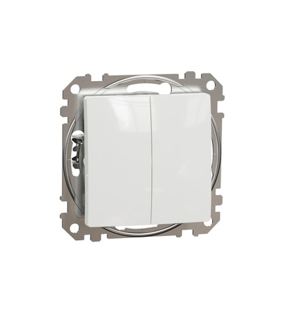 SDD111108 Přepínač dvojitý střídavý ř.6+6, Bílá, Schneider electric