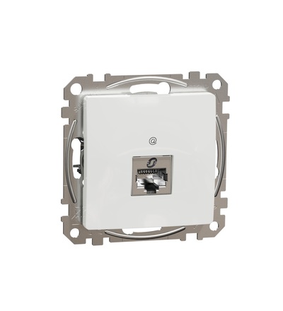 SDD111461S Datová zásuvka 1xRJ45 kat. 6 STP, Bílá, Schneider electric