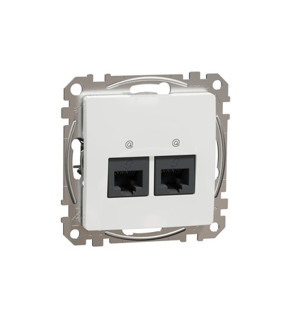 SDD111462 Datová zásuvka 2xRJ45 kat. 6 UTP, Bílá, Schneider electric