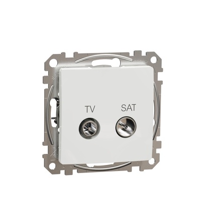SDD111478S TV SAT zásuvka průběžná 10dB, Bílá, Schneider electric