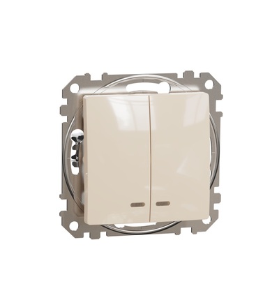 SDD112105L Přepínač sériový ř.5 orientační kontrolka, Béžová, Schneider electric