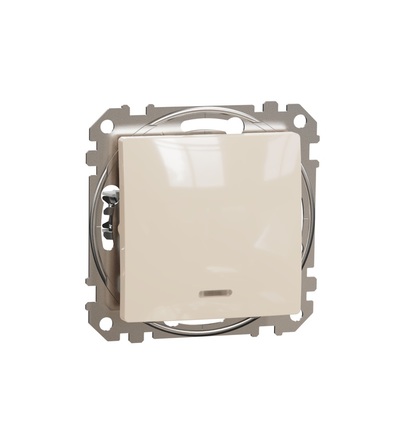 SDD112107L Přepínač křížový ř.7 orientační kontrolka, Béžová, Schneider electric