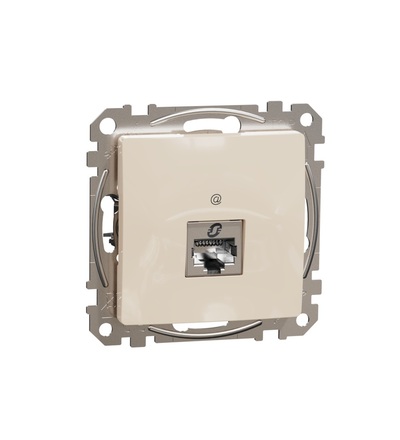 SDD112461S Datová zásuvka 1xRJ45 kat. 6 STP, Béžová, Schneider electric