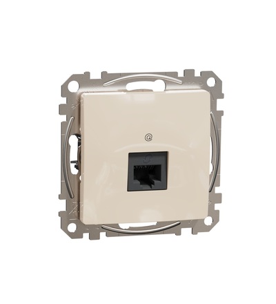 SDD112461 Datová zásuvka 1xRJ45 kat. 6 UTP, Béžová, Schneider electric