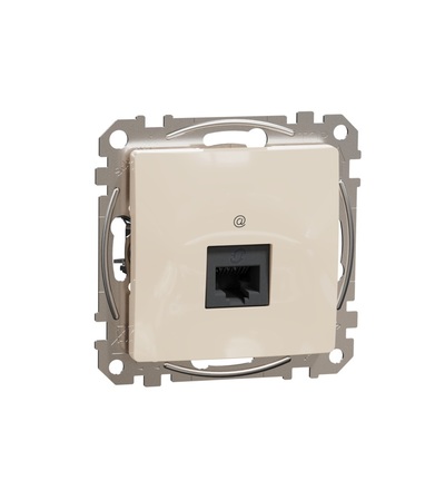 SDD112466 Datová zásuvka 1xRJ45 kat. 6A UTP, Béžová, Schneider electric