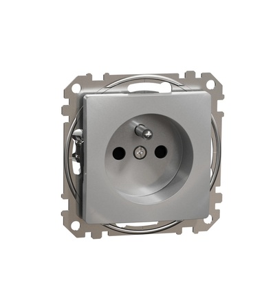 SDD113011 Zásuvka 230V 16A clonky šroubová, Aluminium, Schneider electric