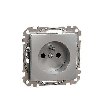 SDD113012 Zásuvka 230V 16A clonky bezšroubová, Aluminium, Schneider electric