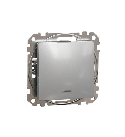 SDD113107L Přepínač křížový ř.7 orientační kontrolka, Aluminium, Schneider electric