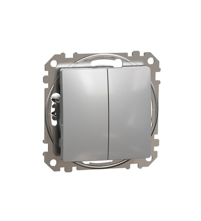 SDD113108 Přepínač dvojitý střídavý ř.6+6, Aluminium, Schneider electric