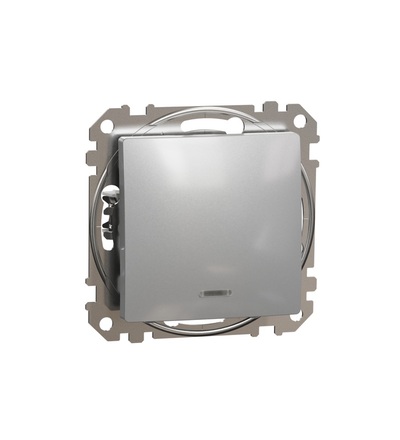 SDD113111L Tlačítko 1/0 orientační kontrolka, Aluminium, Schneider electric