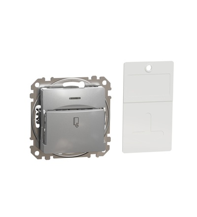 SDD113121 Spínač pro hotelové karty, Aluminium, Schneider electric