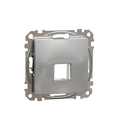 SDD113421 Středový kryt Kyeston HDMI VGA, Aluminium, Schneider electric