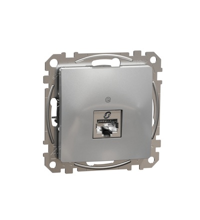 SDD113461S Datová zásuvka 1xRJ45 kat. 6 STP, Aluminium, Schneider electric