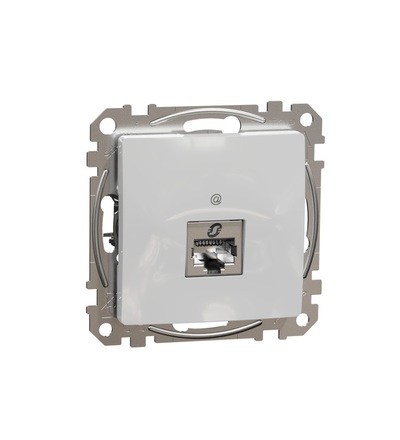 SDD113466S Datová zásuvka 1xRJ45 kat. 6A STP, Aluminium, Schneider electric