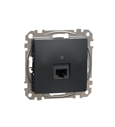 SDD114466 Datová zásuvka 1xRJ45 kat. 6A UTP, Antracit, Schneider electric