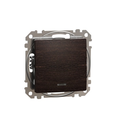 SDD181101L Spínač jednopólový ř.1 orientační kontrolka, Wenge, Schneider electric