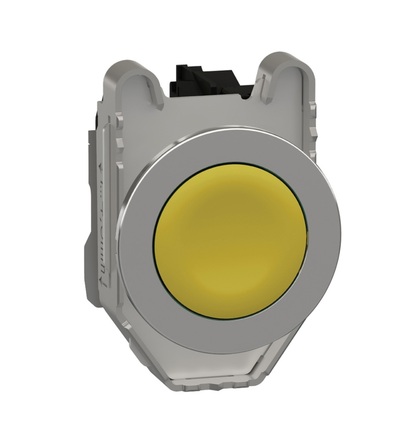 XB4FA51 Ovládač stiskací, zapuštěná montáž, Žlutá, 1Z, Schneider Electric