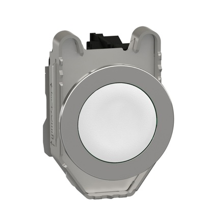 XB4FA11 Ovládač stiskací, zapuštěná montáž, Bílá, 1Z, Schneider Electric