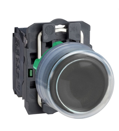 XB5APCUST01 Ovládač stiskací lícující s průhlednou silik. krytkou, 1 Z - černý, Schneider Electric