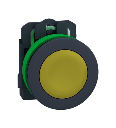XB5FA51 Ovl. Stiskací, zapuštěné provedení, 1Z, ŽL, Schneider Electric
