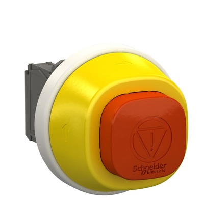 XB5AS84W3B41 Prosvětlený ovládač nouzového zastavení s aretací, uvolnit pootočením, 2 V + 1Z, Schneider Electric