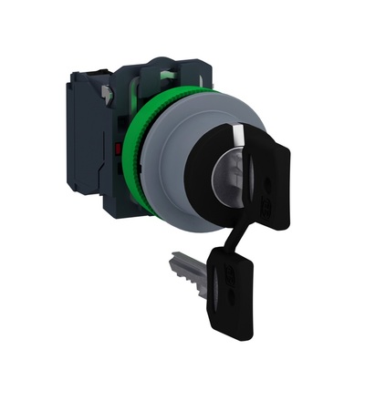 XB5FG03C0 Ovládač stiskací, zapuštěné provedení, Klíč č. 455 3 pozice pevné 3 Pozice 2Z speciální popis ŠE, Schneider Electric