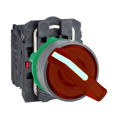 XB5AK124B5C0 RU Ovládač otočný provětlený 2 pozice pevné 24vAC DC speciální popis ŠE, Schneider Electric