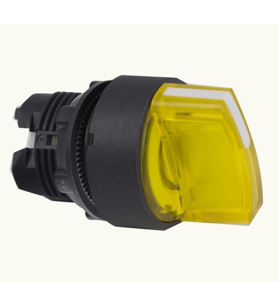 ZB5AK1383 Ovládací hlavice otočná prosvětlená, 3 pev. polohy - žlutá, Schneider Electric