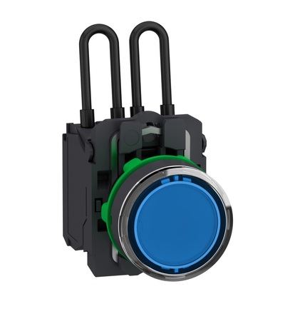 XB5AW26B5 Ovládač stiskací prosvětlený, Test, 24V, Modrá, Schneider Electric